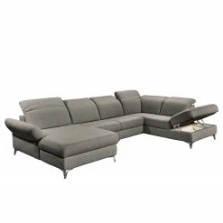 Fredriks Canapé panoramique Glenmoore - Tissu - Tissu Ganum: Gris minéral - Méridienne courte à gauche / longue à droite (vue de face) -loftscape Boutique 1000222220 201113 21121000177 DETAILS P000000001000222220