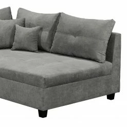 Fredriks Canapé d’angle Holton - Microfibre - Microfibre Ranu: Gris foncé - Méridienne courte à droite (vue de face) - Avec repose-pieds -loftscape Boutique 1000222242 201113 13533501204 DETAILS P000000001000222242