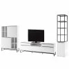 Fredriks Meubles TV muraux White Hall IV (3 él.) - Blanc mat / Noir -loftscape Boutique 1000222880 210929 094929000012 IMAGE P000000001000222880