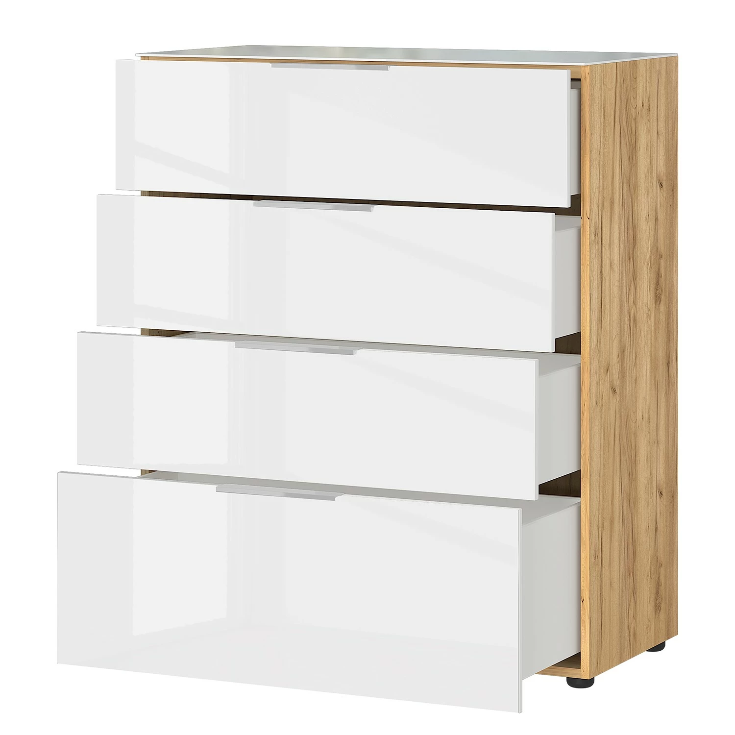 Germania Commode Oakland I - Blanc / Imitation chêne de Navarre 6 Germania Commode Oakland I - Blanc / Imitation chêne de Navarre – Image 4