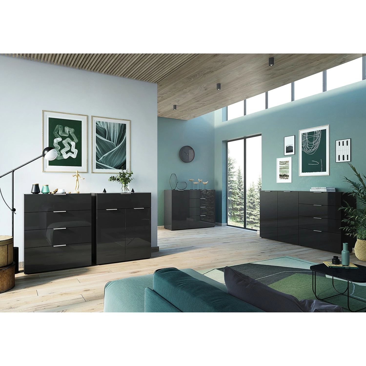 Germania Commode Oakland II - Noir 4 Germania Commode Oakland II - Noir – Image 2