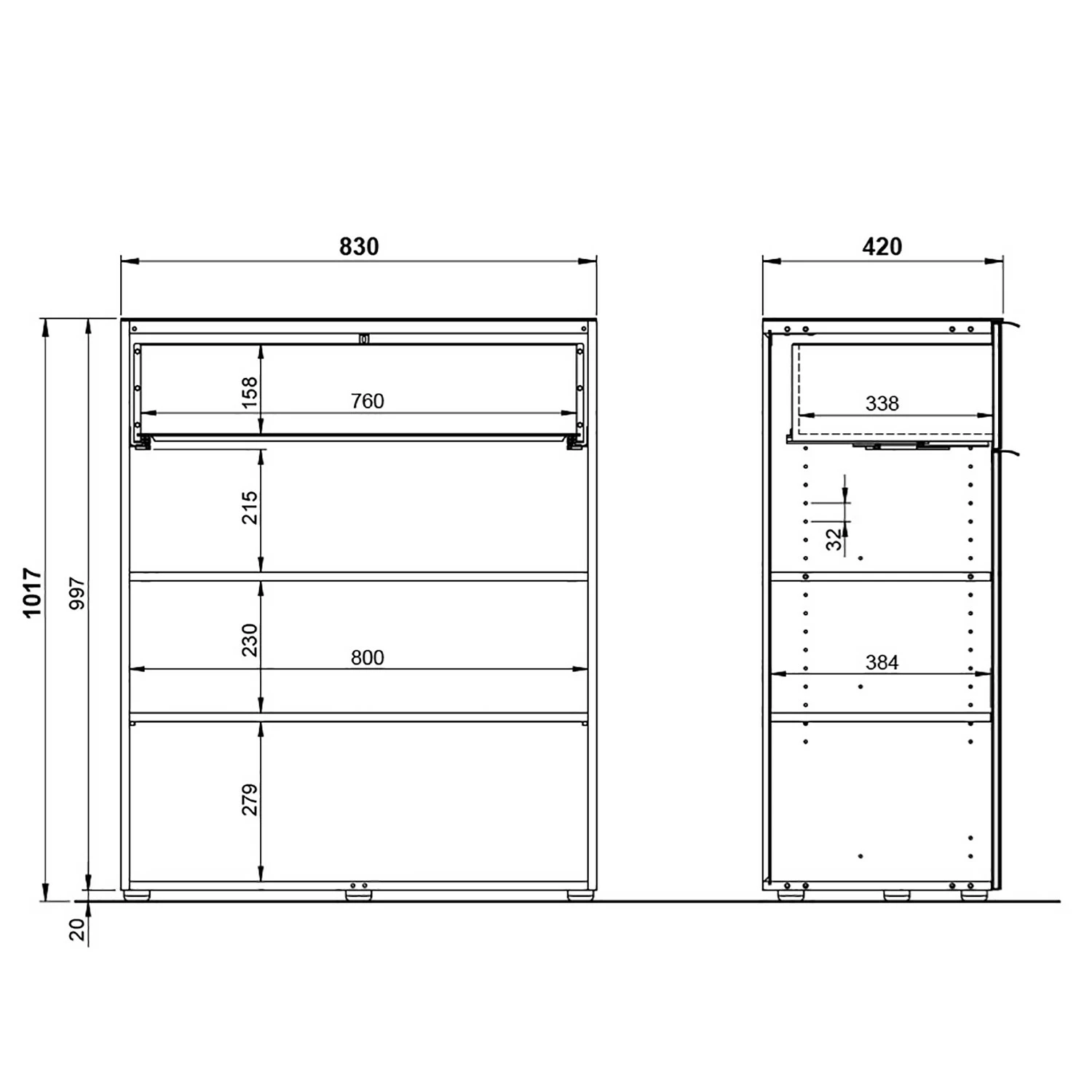 Germania Commode Oakland II - Noir 9 Germania Commode Oakland II - Noir – Image 7