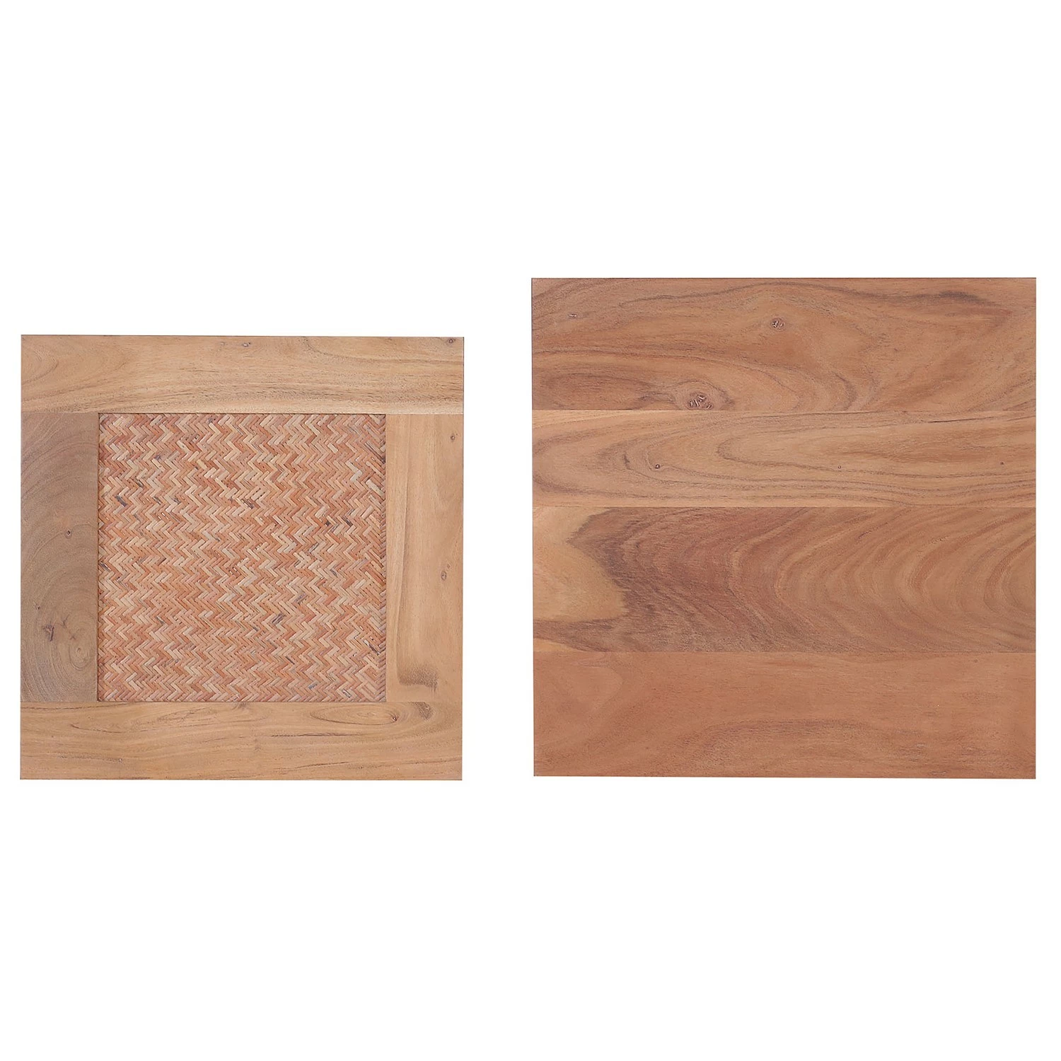 Ars manufacti Bouts de canapé Timba (lot de 2) - Rotin / Acacia massif - Acacia / Anthracite 4 Ars manufacti Bouts de canapé Timba (lot de 2) - Rotin / Acacia massif - Acacia / Anthracite – Image 2