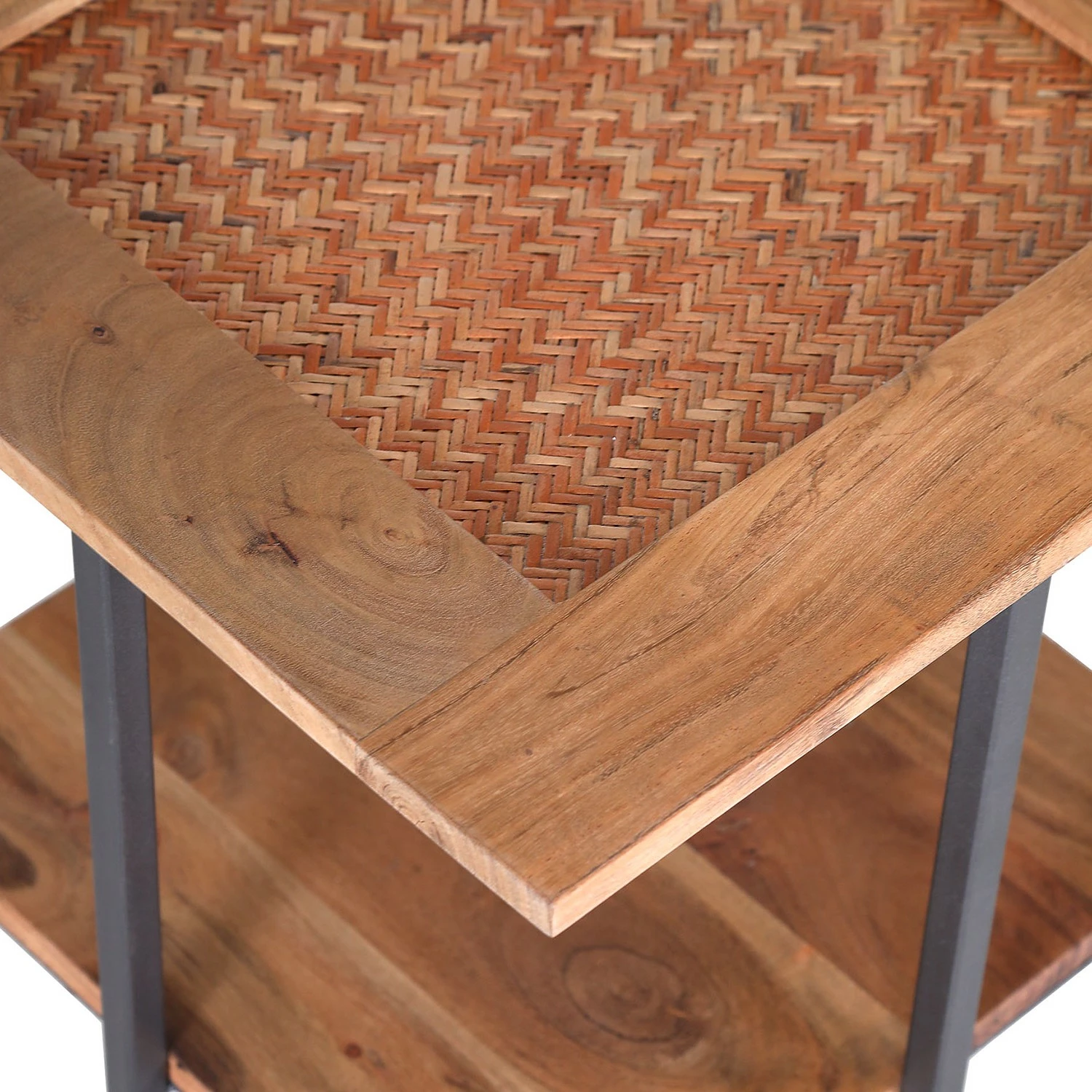 Ars manufacti Bouts de canapé Timba (lot de 2) - Rotin / Acacia massif - Acacia / Anthracite 6 Ars manufacti Bouts de canapé Timba (lot de 2) - Rotin / Acacia massif - Acacia / Anthracite – Image 4