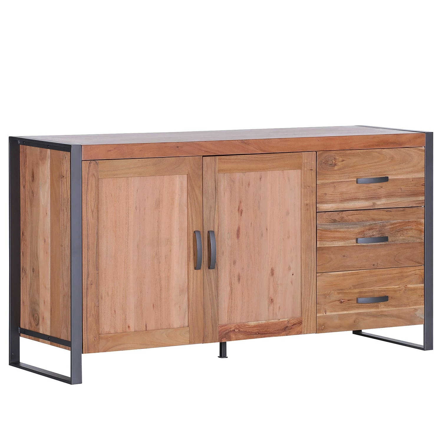 Ars manufacti Buffet Leyma - Rotin / Acacia massif - Acacia / Anthracite 4 Ars manufacti Buffet Leyma - Rotin / Acacia massif - Acacia / Anthracite – Image 2