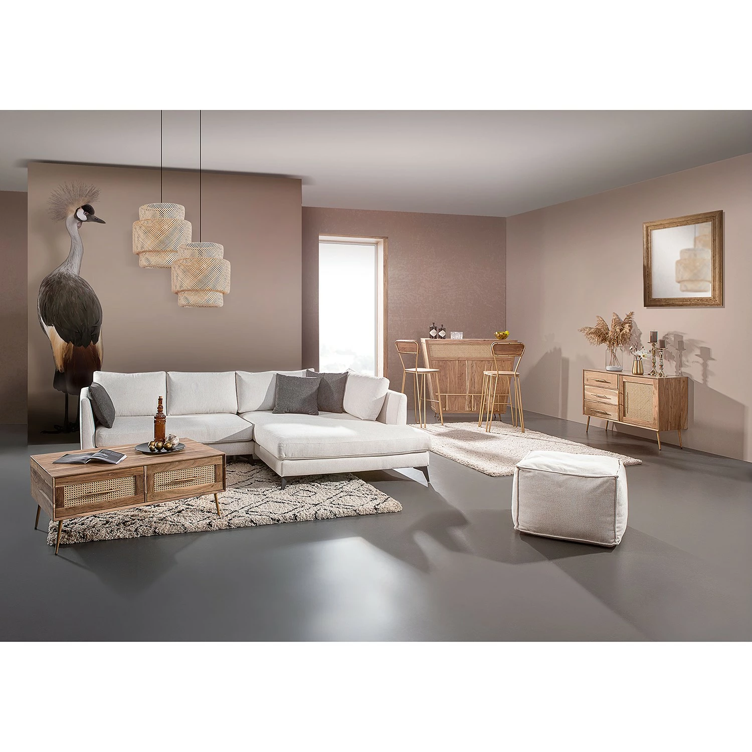 Ars manufacti Commode Bowdon - Cannage / Acacia massif / Acacia / Doré 7 Ars manufacti Commode Bowdon - Cannage / Acacia massif / Acacia / Doré – Image 5