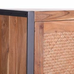 Ars manufacti Meuble TV Lex - Rotin / Acacia massif - Acacia / Anthracite -loftscape Boutique 1000223492 200826 12360300067 DETAILS P000000001000223492