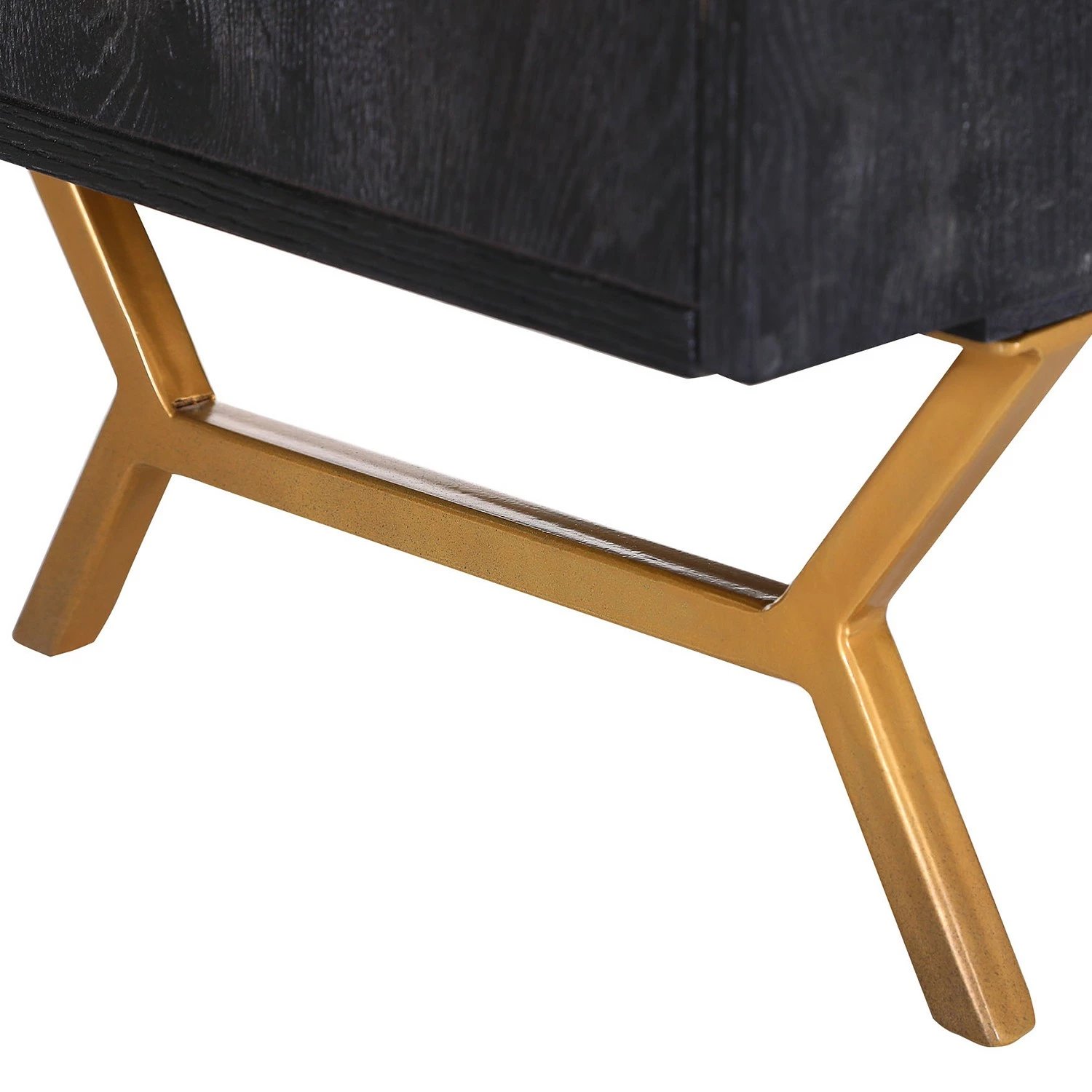 Red Living Buffet Worland I - Placage en bois véritable / Métal -Chêne noir / Doré 8 Red Living Buffet Worland I - Placage en bois véritable / Métal -Chêne noir / Doré – Image 6