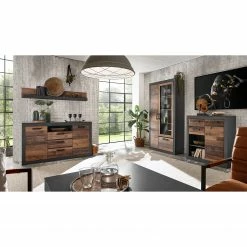 Red Living Commode Buzan IV - Imitation bois recyclé / Anthracite 11 Red Living Commode Buzan IV - Imitation bois recyclé / Anthracite -loftscape Boutique 1000223918 200828 15445900086 MOOD DETAILS P000000001000223918 mood