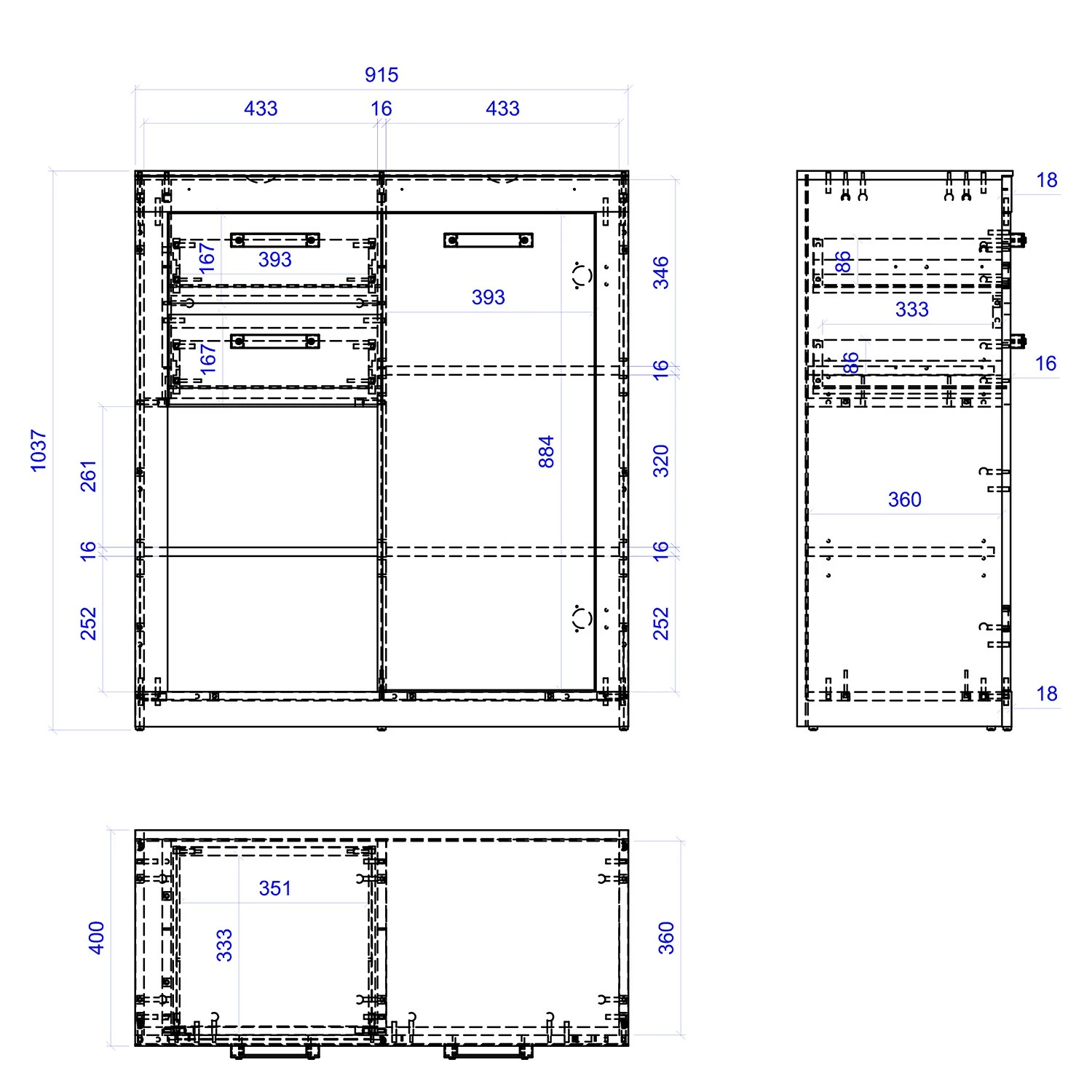 Red Living Commode Buzan IV - Imitation bois recyclé / Anthracite 9 Red Living Commode Buzan IV - Imitation bois recyclé / Anthracite – Image 7