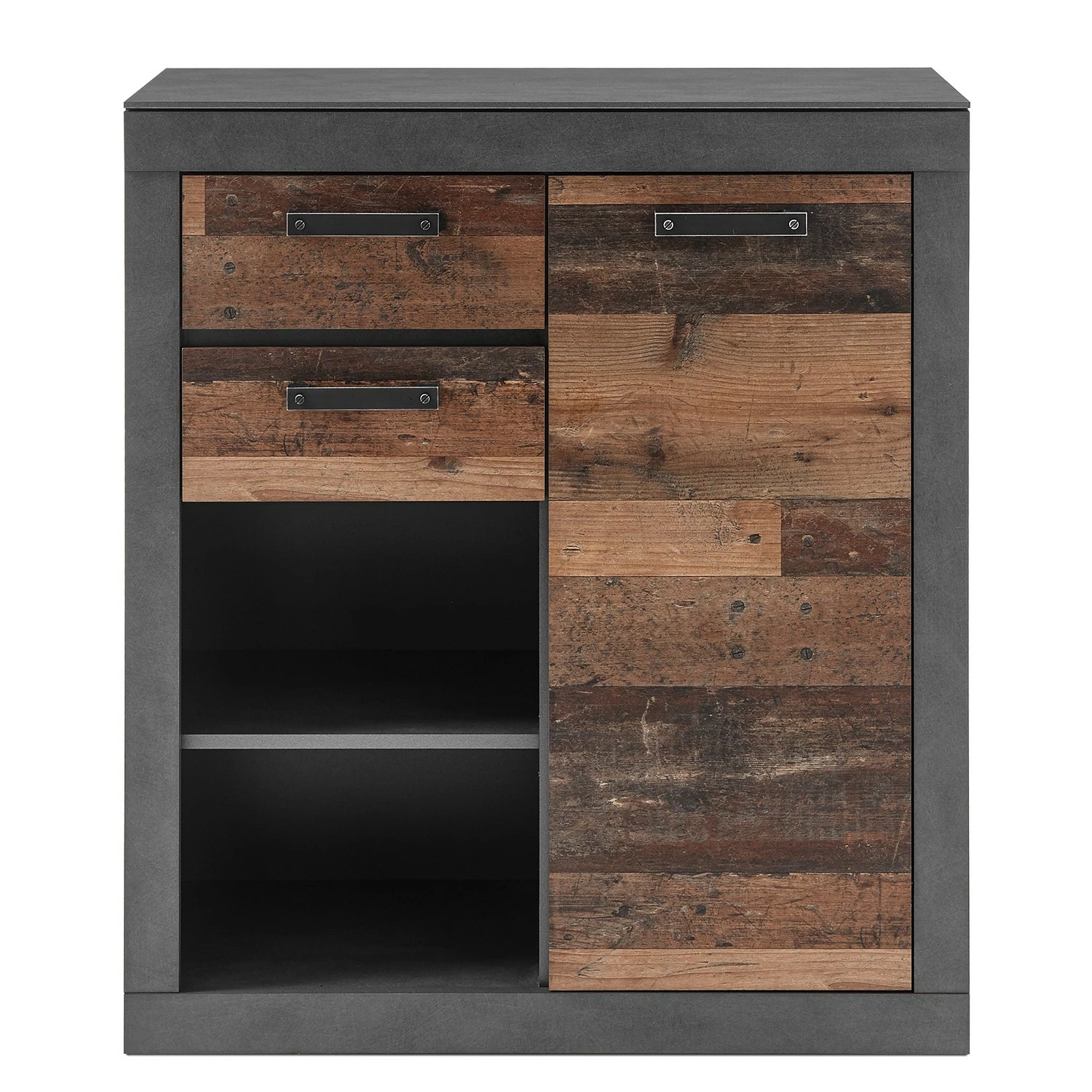 Red Living Ensemble meubles TV Buzan I (4 élém.) - Imitation bois recyclé / Anthracite 6 Red Living Ensemble meubles TV Buzan I (4 élém.) - Imitation bois recyclé / Anthracite – Image 4