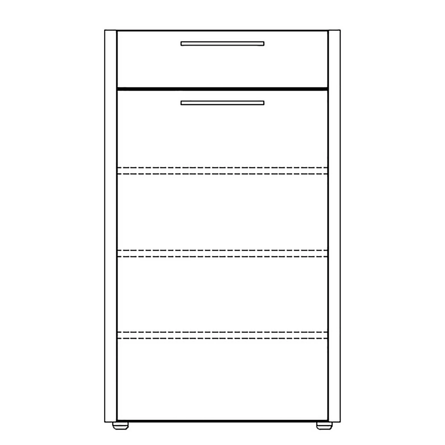 Voss Meuble d’entrée Levio - Placage en bois véritable - Chêne - Noir - Largeur : 61 cm - Butoir à droite 6 Voss Meuble d’entrée Levio - Placage en bois véritable - Chêne - Noir - Largeur : 61 cm - Butoir à droite – Image 4