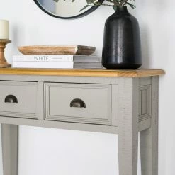 Maison Belfort Console Lavalle - Partiellement en pin massif - Pin / Gris clair -loftscape Boutique 1000224193 210818 13565700003 DETAILS P000000001000224193