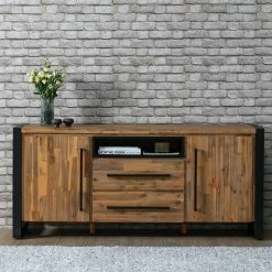 Ars manufacti Buffet Urban Industry I - Partiellement en acacia massif / Métal - Acacia / Noir -loftscape Boutique 1000224201 210714 07372000003 MOOD DETAILS P000000001000224201 mood