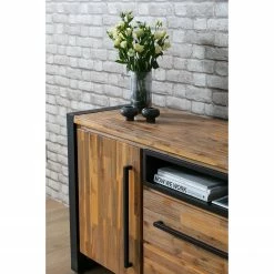 Ars manufacti Buffet Urban Industry I - Partiellement en acacia massif / Métal - Acacia / Noir -loftscape Boutique 1000224201 210714 07372000007 DETAILS P000000001000224201