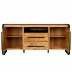 Ars manufacti Buffet Urban Industry I - Partiellement en acacia massif / Métal - Acacia / Noir -loftscape Boutique 1000224201 210908 15541900003 DETAILS P000000001000224201