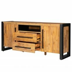 Ars manufacti Buffet Urban Industry I - Partiellement en acacia massif / Métal - Acacia / Noir -loftscape Boutique 1000224201 210908 15541900005 DETAILS P000000001000224201