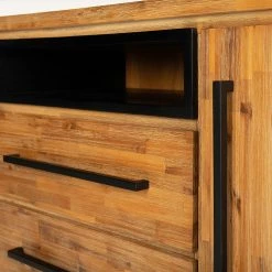 Ars manufacti Buffet Urban Industry I - Partiellement en acacia massif / Métal - Acacia / Noir -loftscape Boutique 1000224201 210908 15541900010 DETAILS P000000001000224201