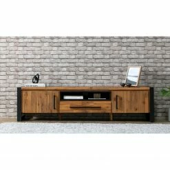 Ars manufacti Meuble TV Urban Industry II - Partiellement en acacia massif / Métal - Acacia / Noir -loftscape Boutique 1000224206 210714 07372000009 MOOD DETAILS P000000001000224206 mood