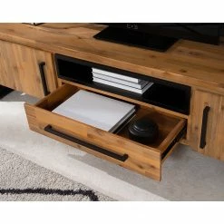 Ars manufacti Meuble TV Urban Industry II - Partiellement en acacia massif / Métal - Acacia / Noir -loftscape Boutique 1000224206 220118 085457000036 DETAILS P000000001000224206