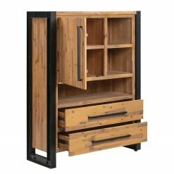 Ars manufacti Buffet haut Urban Industry II - Partiellement en acacia massif / Métal - Acacia / Noir -loftscape Boutique 1000224211 210715 13172400003 DETAILS P000000001000224211