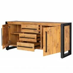 Ars manufacti Buffet Urban Industry II - Partiellement en acacia massif / Métal - Acacia / Noir -loftscape Boutique 1000224223 210908 15542000038 DETAILS P000000001000224223