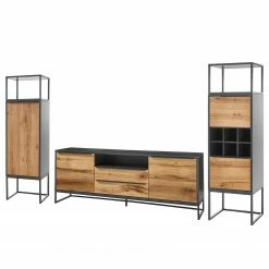 Red Living Ensemble meubles TV Barview I (3 élém.) - Placage bois - Chêne / Anthracite -loftscape Boutique 1000224224 210215 11263200002 DETAILS P000000001000224224