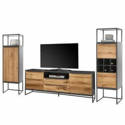 Red Living Ensemble meubles TV Barview I (3 élém.) - Placage bois - Chêne / Anthracite -loftscape Boutique 1000224224 210218 08381500003 DETAILS P000000001000224224