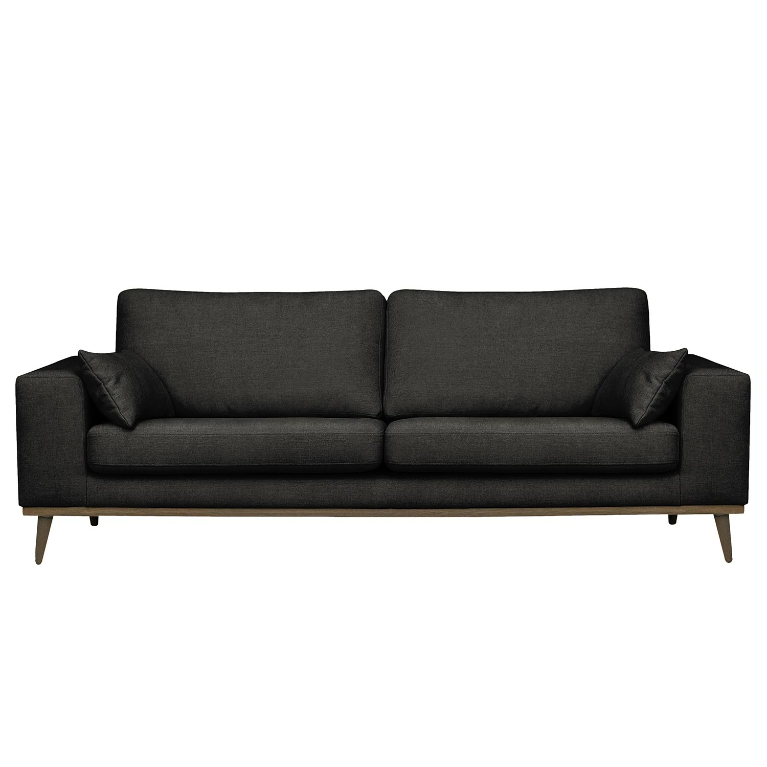 Mørteens Canapé Billund (2 places) - Tissu structuré - Noir 5 Mørteens Canapé Billund (2 places) - Tissu structuré - Noir – Image 3