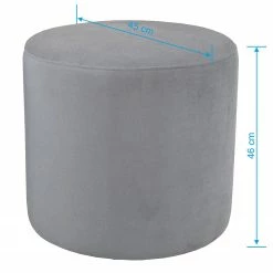 Repose-pieds capitonné Moulton - Velours Onoli: Anthracite - 45 x 46 cm -loftscape Boutique 1000224271 200916 14004300360 SKETCH DETAILS P000000001000224271 sketch