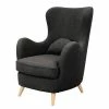 Fauteuil Moulton - Tissu structuré Talta: Noir -loftscape Boutique 1000224303 200916 14014200584 IMAGE P000000001000224303