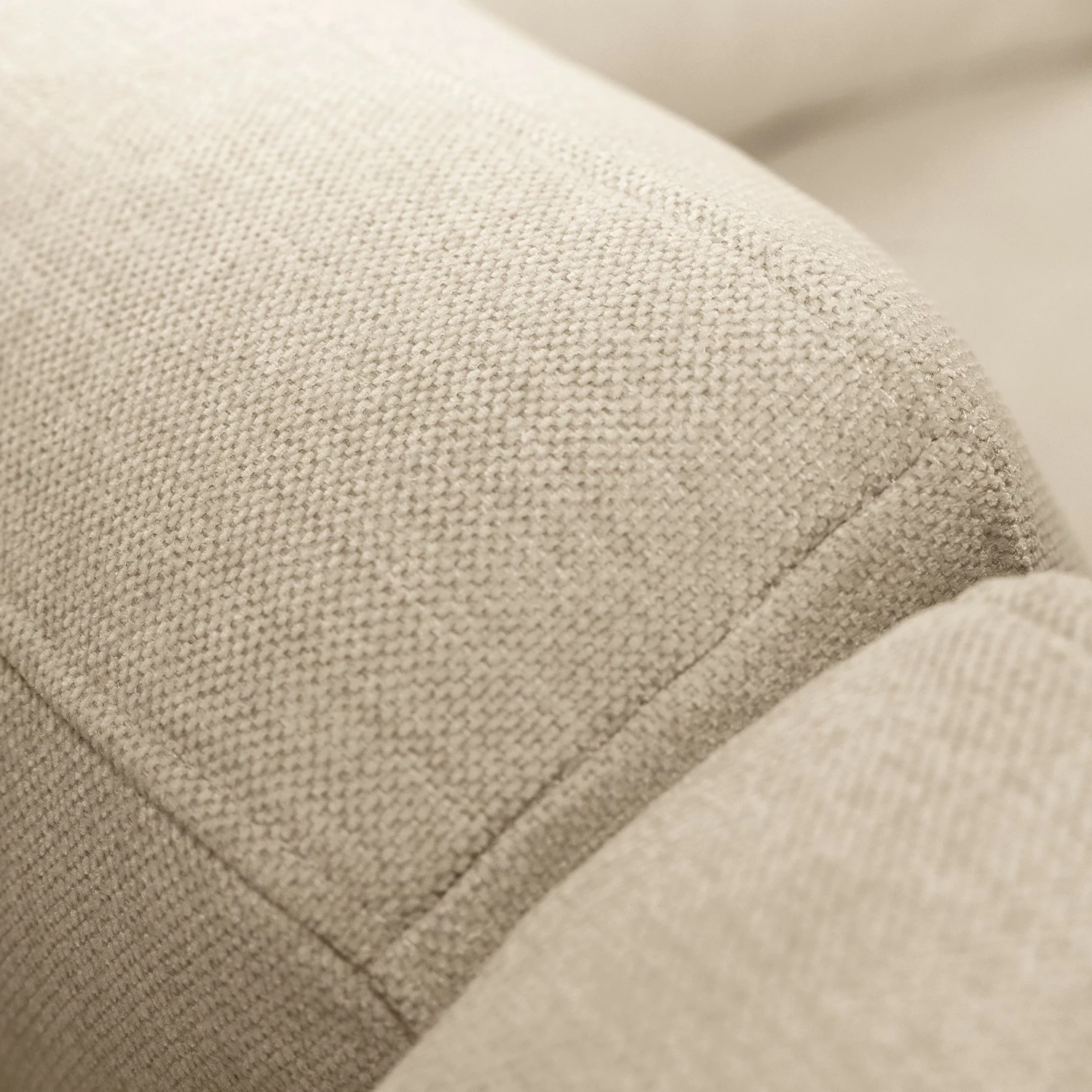 Mørteens Canapé d’angle Billund I - Tissu structuré - Crème - Méridienne courte à droite (vue de face) 7 Mørteens Canapé d’angle Billund I - Tissu structuré - Crème - Méridienne courte à droite (vue de face) – Image 5