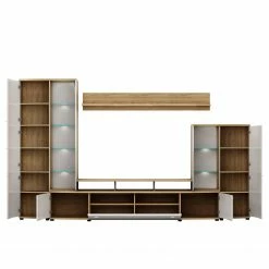 Loftscape Ensembles meubles TV Colcord (4 élém.) - Blanc brillant / Imitiation chêne 13 Loftscape Ensembles meubles TV Colcord (4 élém.) - Blanc brillant / Imitiation chêne -loftscape Boutique 1000224461 200902 06401100012 DETAILS P000000001000224461