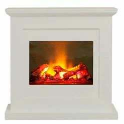 Loftscape Cheminée électrique Toronto - Blanc brillant - Insert de cheminée noir -loftscape Boutique 1000224496 200922 15382800014 DETAILS P000000001000224496