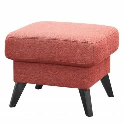 Fredriks Repose-pieds capitonné Helper - Tissu - Tissu Cavo: Corail