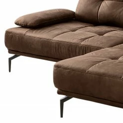 Fredriks Canapé d’angle Linville - Microfibre Torne: Marron scuro - Largeur : 258 cm - Méridienne courte à droite (vue de face) - Sans appui-tête -loftscape Boutique 1000225234 210305 12311400816 DETAILS P000000001000225234