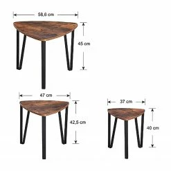 Red Living Bouts de canapé Raphine (lot de 3) - Marron / Noir -loftscape Boutique 1000225809 200914 06114100012 SKETCH DETAILS P000000001000225809 sketch