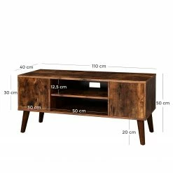 Red Living Meuble TV Hickling I - Marron / Hévéa -loftscape Boutique 1000225810 200914 06115400020 SKETCH DETAILS P000000001000225810 sketch