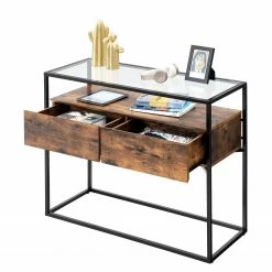 Red Living Console Cottage Hill - Verre / Métal - Marron / Noir 11 Red Living Console Cottage Hill - Verre / Métal - Marron / Noir -loftscape Boutique 1000225819 200914 06124300083 DETAILS P000000001000225819