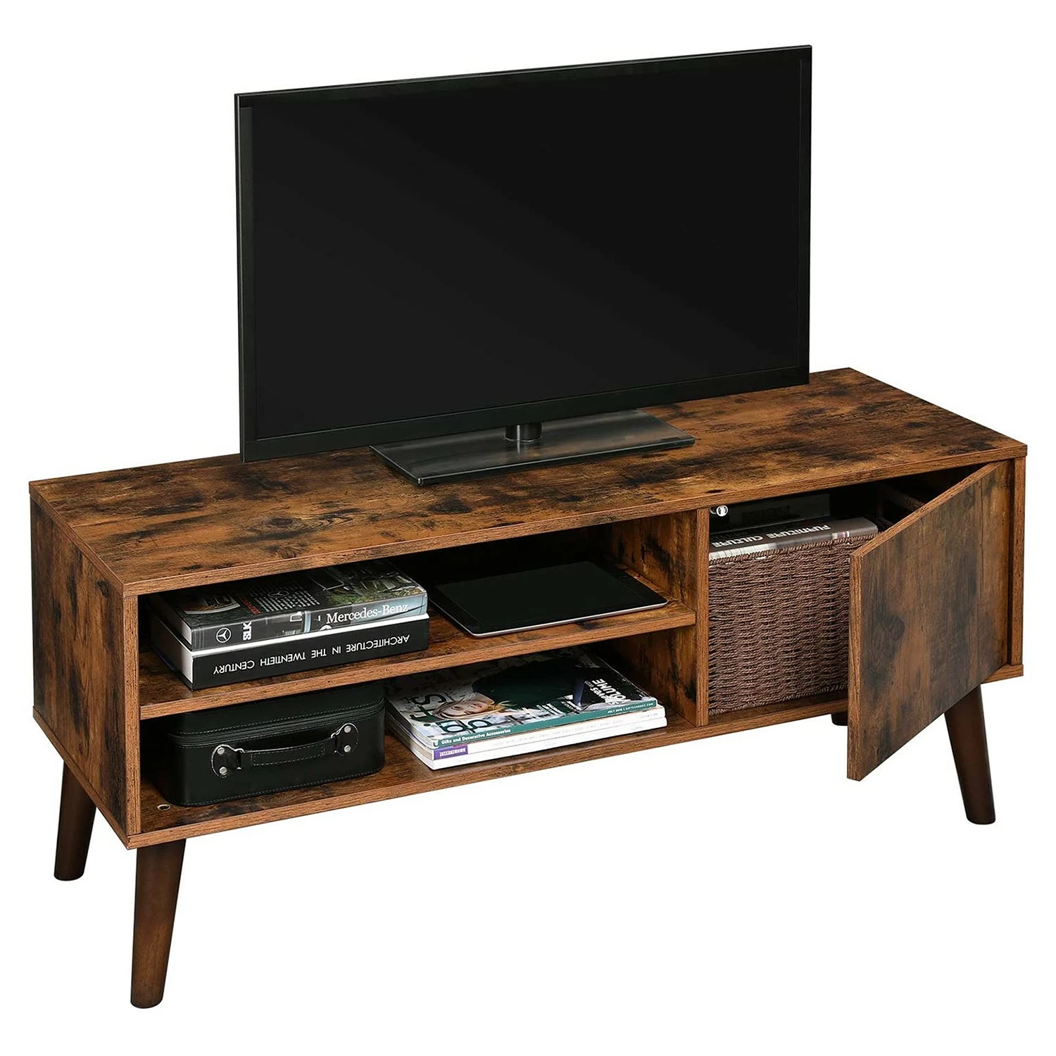 Red Living Meuble TV Hickling II - Marron / Hévéa 6 Red Living Meuble TV Hickling II - Marron / Hévéa – Image 4