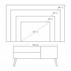 Red Living Meuble TV Hickling II - Marron / Hévéa 15 Red Living Meuble TV Hickling II - Marron / Hévéa -loftscape Boutique 1000225822 200914 06130600110 SKETCH DETAILS P000000001000225822 sketch