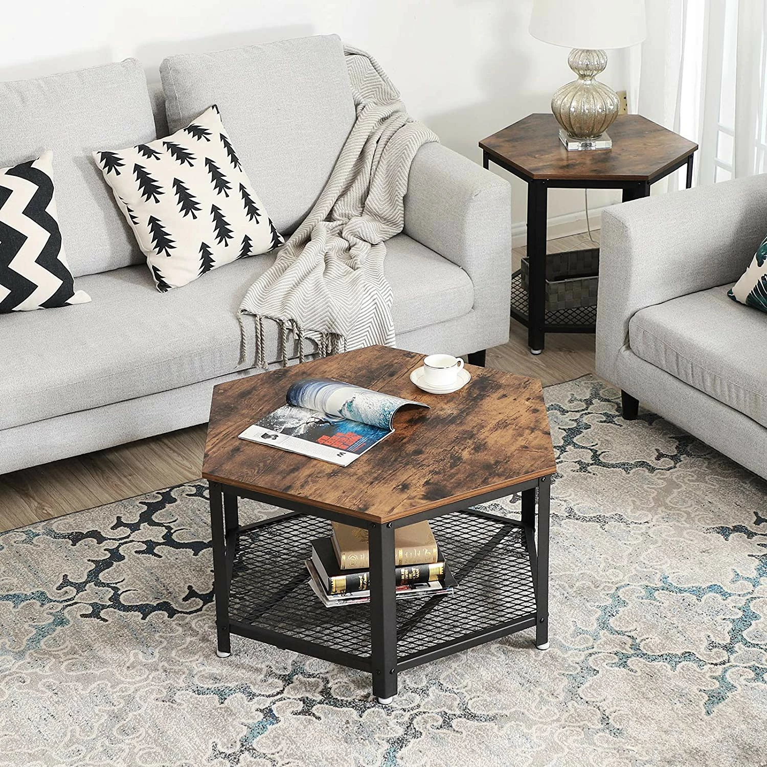 Red Living Table basse Morristown - Marron / Noir 6 Red Living Table basse Morristown - Marron / Noir – Image 4