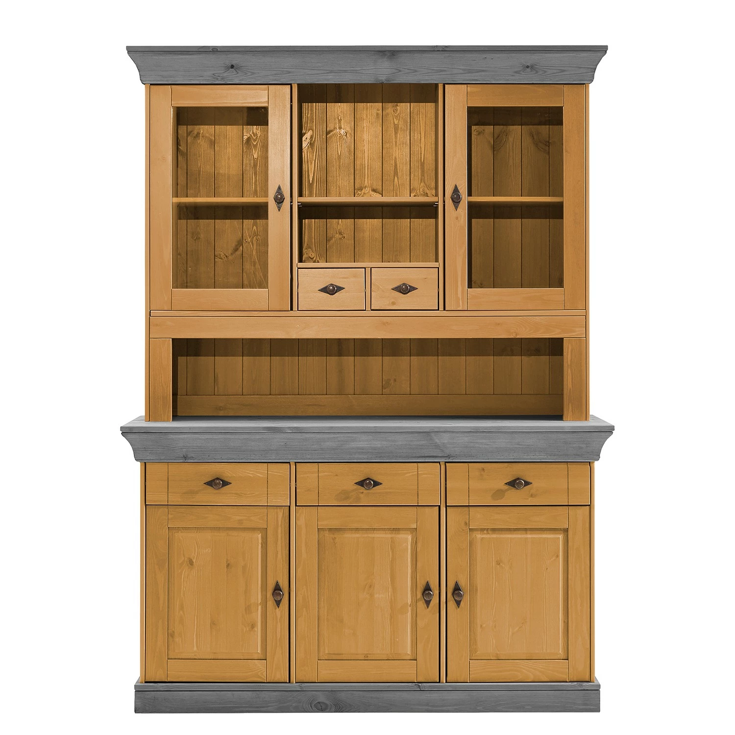 Maison Belfort Vaisselier Bergen I - Pin massif - Pin coloris lessivé / Pin gris 3 Maison Belfort Vaisselier Bergen I - Pin massif - Pin coloris lessivé / Pin gris