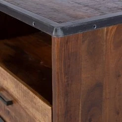 Ars manufacti Meuble TV Mackz I - Acacia massif - Acacia / Noir vieilli -loftscape Boutique 1000226069 220126 15550100045 DETAILS P000000001000226069