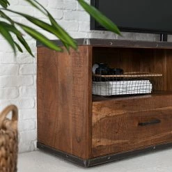 Ars manufacti Meuble TV Mackz I - Acacia massif - Acacia / Noir vieilli -loftscape Boutique 1000226069 220126 15550100060 DETAILS P000000001000226069