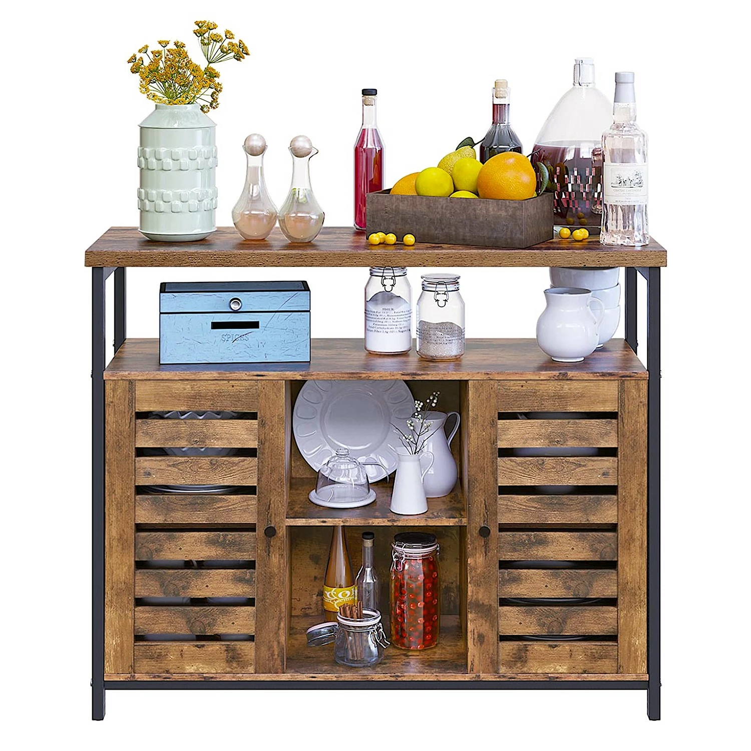 Red Living Buffet Condover VI - Marron / Noir 7 Red Living Buffet Condover VI - Marron / Noir – Image 5