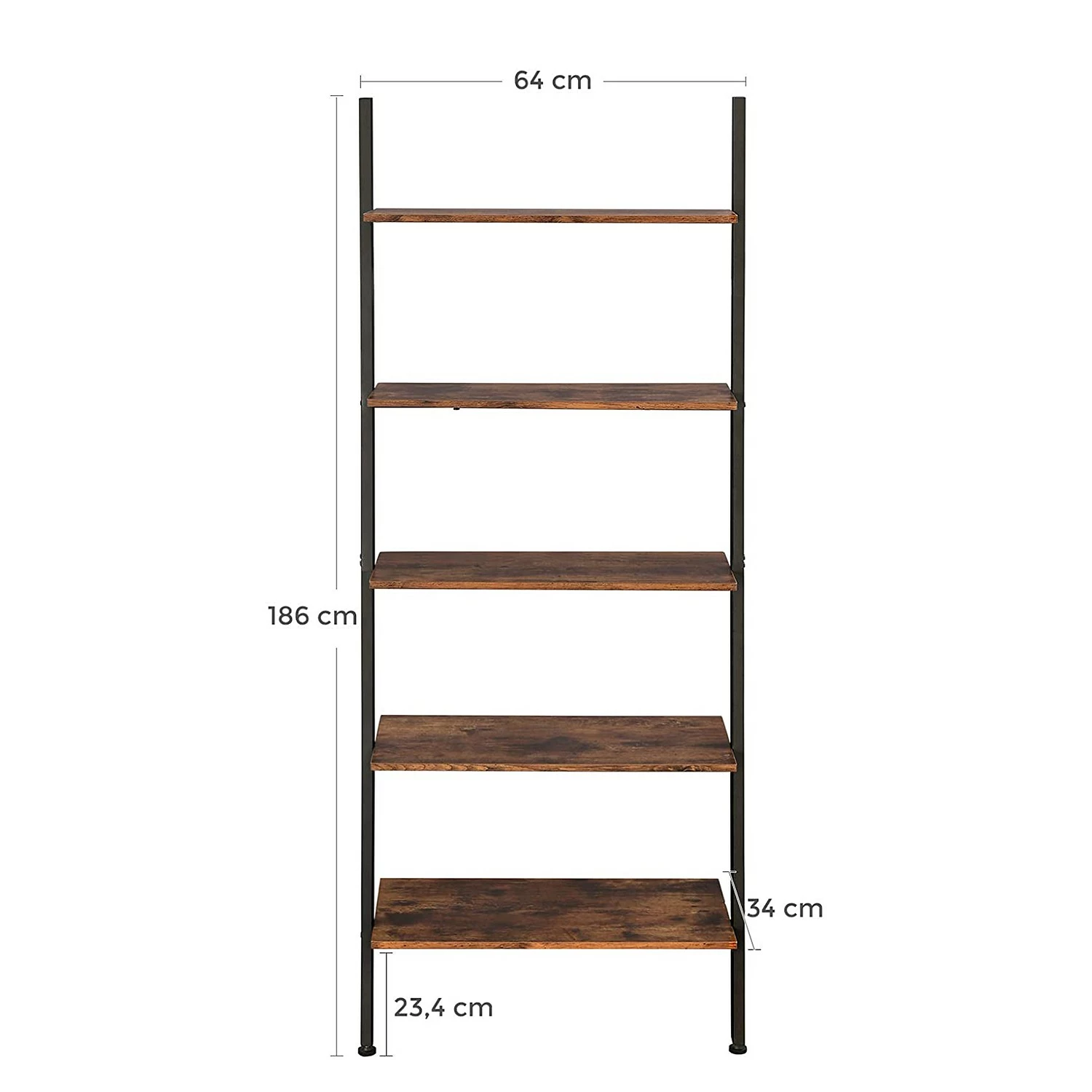 Red Living Étagère échelle Crosshill II - Marron / Noir 9 Red Living Étagère échelle Crosshill II - Marron / Noir – Image 7