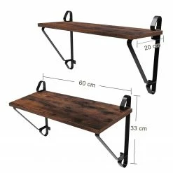 Red Living Étagères murales Litchfield (lot de 2) - Marron / Noir 15 Red Living Étagères murales Litchfield (lot de 2) - Marron / Noir -loftscape Boutique 1000226204 200922 17385800117 SKETCH DETAILS P000000001000226204 sketch