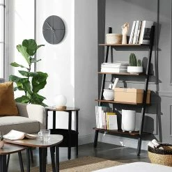 Red Living Étagère échelle Crosshill I - Marron / Noir -loftscape Boutique 1000226210 200922 17391100152 DETAILS P000000001000226210