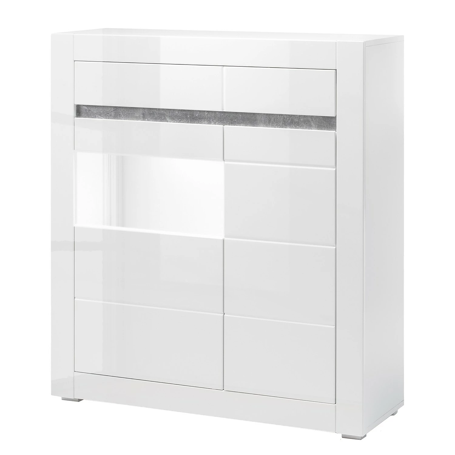 Loftscape Commode Cape Ann I - Blanc brillant / Blanc mat 3 Loftscape Commode Cape Ann I - Blanc brillant / Blanc mat